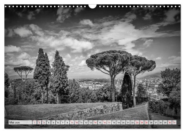 Produktbild: FLORENZ Monochrome Impressionen (Wandkalender 2026 DIN A3 quer), CALVENDO Monatskalender