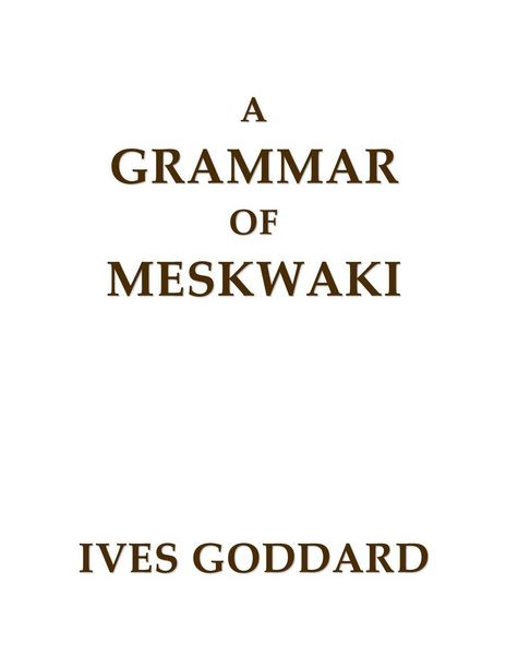 Produktbild: A Grammar of Meskwaki