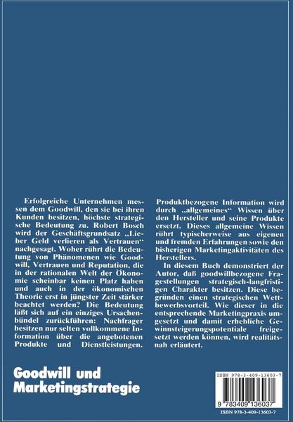 Produktbild: Goodwill und Marketingstrategie