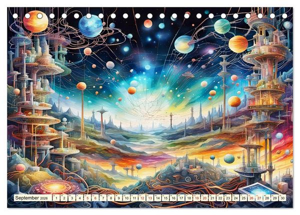 Produktbild: Vernetzte Visionen (Tischkalender 2026 DIN A5 quer), CALVENDO Monatskalender