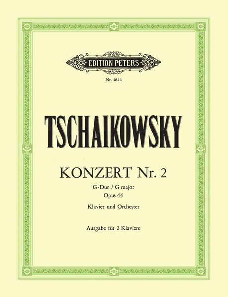 Produktbild: Tchaikovsky, P: Piano Concerto No. 2 in G Op. 44 (Edition fo