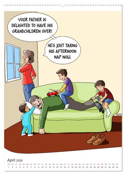Produktbild: OK, Boomer - Cartoons (Wall Calendar 2026 DIN A2 portrait), CALVENDO 12 Month Wall Calendar