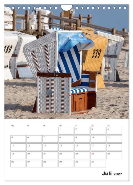 Produktbild: Sankt Peter-Ording Sonne, Strand und Meer (Wandkalender 2027 DIN A4 hoch), CALVENDO Monatskalender