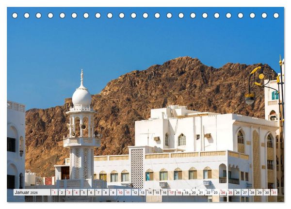 Produktbild: Entlang der K&uuml;ste von Muscat (Tischkalender 2026 DIN A5 quer), CALVENDO Monatskalender
