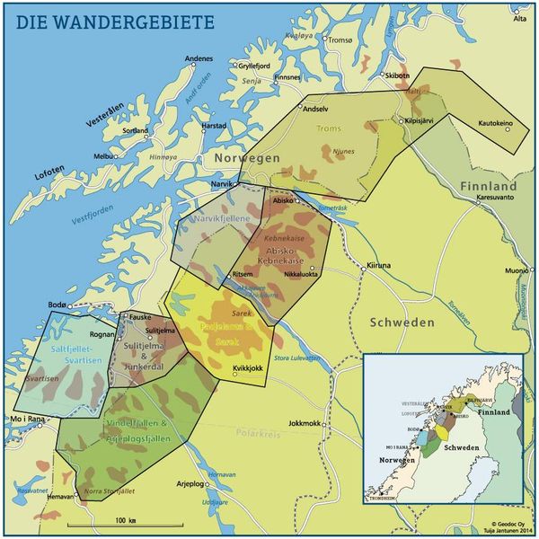 Produktbild: Wanderwege Nordskandinavien