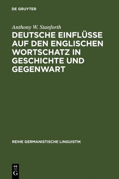 Produktbild: Deutsche Einfl&uuml;sse auf den englischen Wortschatz in Geschichte und Gegenwart