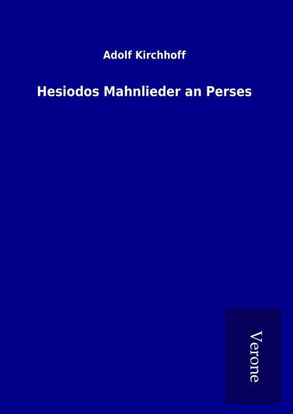 Produktbild: Hesiodos Mahnlieder an Perses