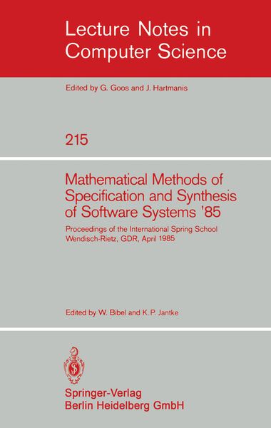 Produktbild: Mathematical Methods of Specification and Synthesis of Software Systems '85