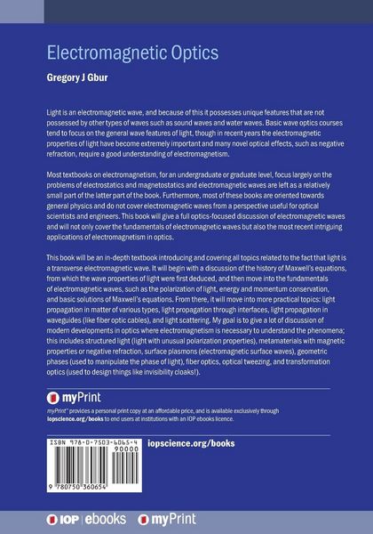 Produktbild: Electromagnetic Optics