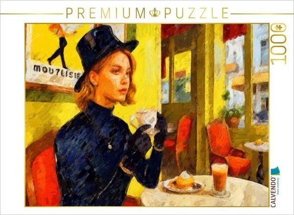 CALVENDO Puzzle Edgar Degas sah sich als urbaner Maler, der seine Motive auch in den Cafés fand. | 1000 Teile Lege-Größe 64x48cm Foto-Puzzle für