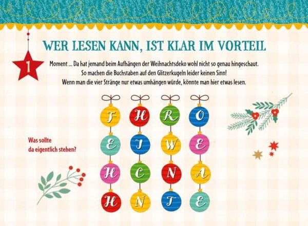 Produktbild: 24 knifflig-coole Weihnachtsr&auml;tsel