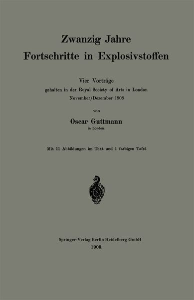 Produktbild: Zwanzig Jahre Fortschritte in Explosivstoffen