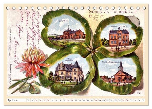 Produktbild: Gru&szlig; aus Freiburg an der Elbe (Tischkalender 2026 DIN A5 quer), CALVENDO Monatskalender