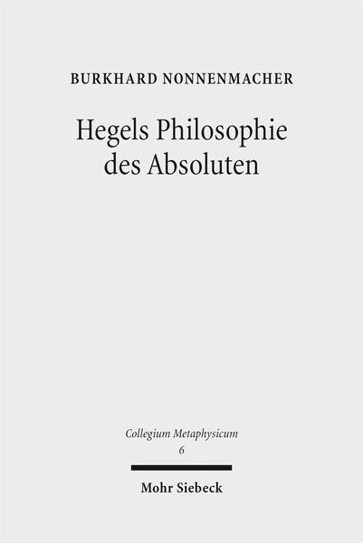 Produktbild: Hegels Philosophie des Absoluten
