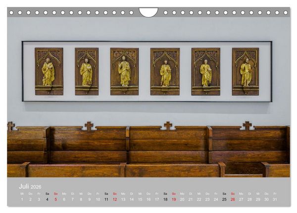 Produktbild: Backnang - Panoramablicke in die Stiftskirche (Wandkalender 2026 DIN A4 quer), CALVENDO Monatskalender