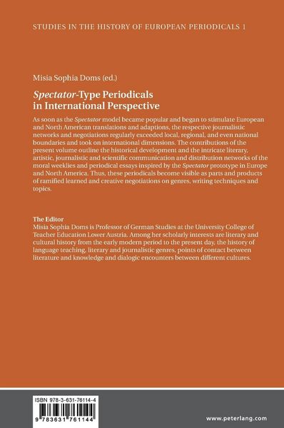 Produktbild: &laquo;Spectator&raquo;-Type Periodicals in International Perspective