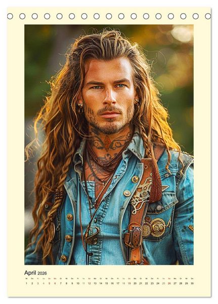 Produktbild: Ungez&auml;hmte Freiheit. Coole Jungs im Boho-Stil (Tischkalender 2026 DIN A5 hoch), CALVENDO Monatskalender