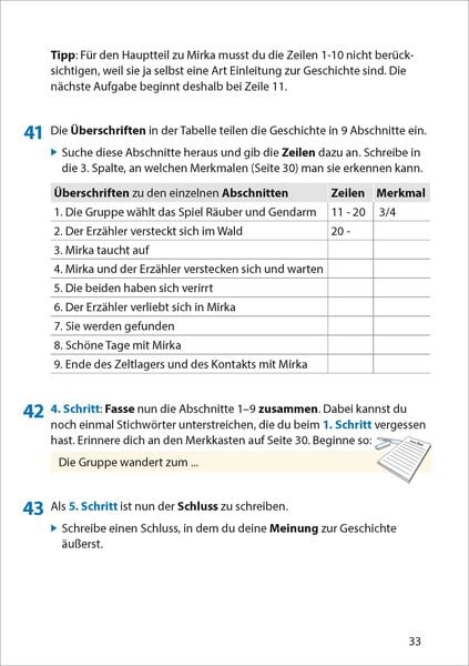 Produktbild: Inhaltsangabe. Aufsatz 7.-9. Klasse, A5-Heft
