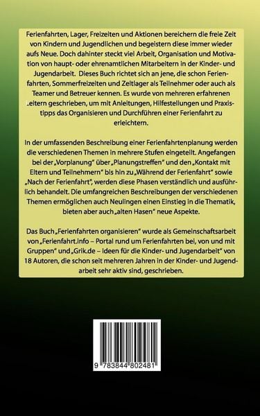 Produktbild: Ferienfahrten organisieren