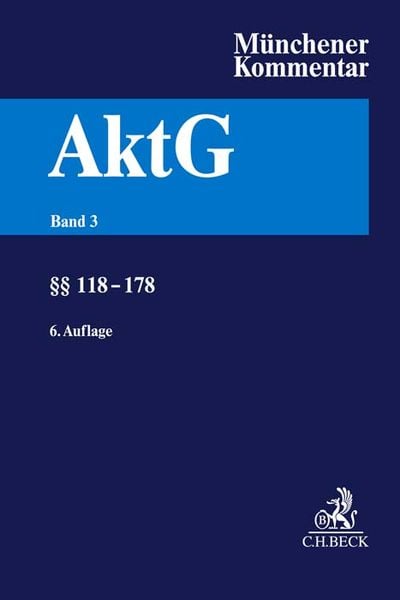 Produktbild: M&uuml;nchener Kommentar zum Aktiengesetz Bd. 3: &sect;&sect; 118-178