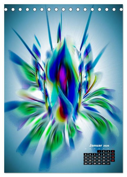 Produktbild: Bl&uuml;hende Fantasie - Digitalkunst (Tischkalender 2026 DIN A5 hoch), CALVENDO Monatskalender