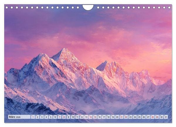 Produktbild: Die Sprache der Gipfel (Wandkalender 2026 DIN A4 quer), CALVENDO Monatskalender