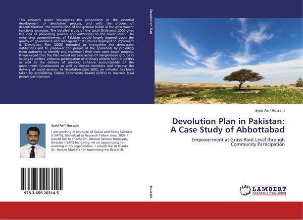 Produktbild: Devolution Plan in Pakistan: A Case Study of Abbottabad