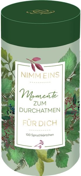 Produktbild: Spr&uuml;chedose &ndash; Nimm eins! Momente zum Durchatmen f&uuml;r dich