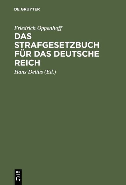 Produktbild: Das Strafgesetzbuch f&uuml;r das Deutsche Reich