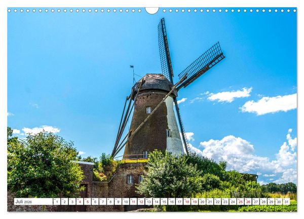 Produktbild: Besondere Windm&uuml;hlen am Niederrhein (Wandkalender 2026 DIN A3 quer), CALVENDO Monatskalender