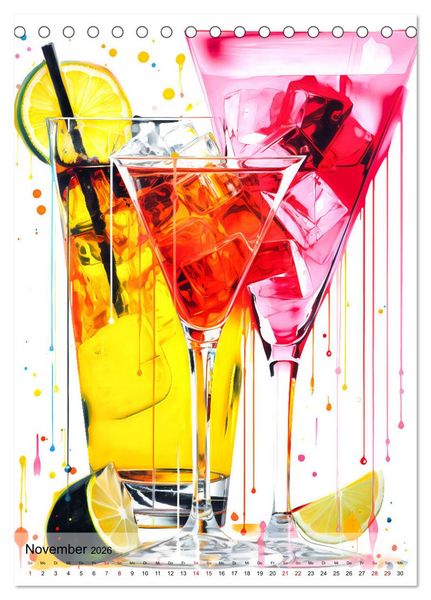 Produktbild: Abstrakte Cocktail-Palette! (Tischkalender 2026 DIN A5 hoch), CALVENDO Monatskalender