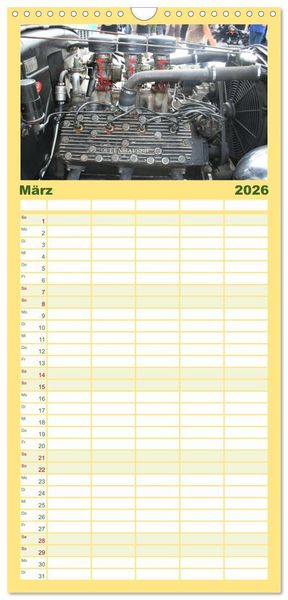Produktbild: Familienplaner 2026 - Ford Flathead V8 Motoren mit 5 Spalten (Wandkalender, 21 x 45 cm) CALVENDO