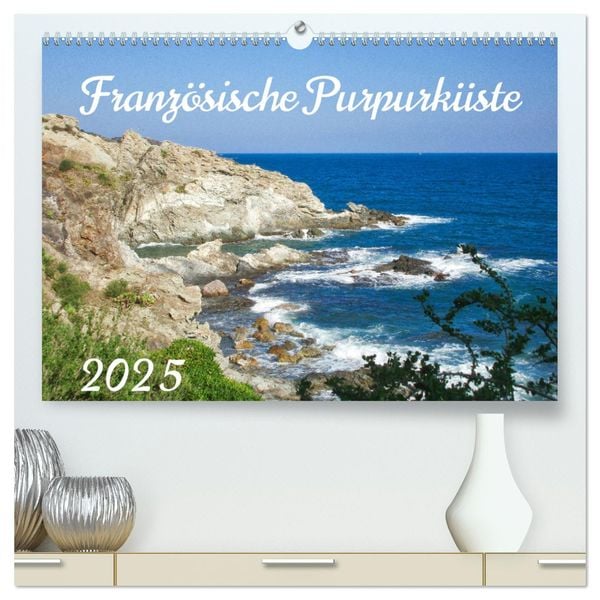 Französische Purpurküste (hochwertiger Premium Wandkalender 2025 DIN A2 quer), Kunstdruck in Hochglanz