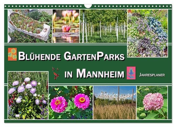 Produktbild: Bl&uuml;hende Gartenparks in Mannheim (Wandkalender 2026 DIN A3 quer), CALVENDO Monatskalender