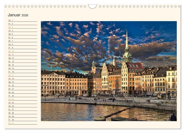 Produktbild: Stockholm - Venedig des Nordens (Wandkalender 2026 DIN A3 quer), CALVENDO Monatskalender