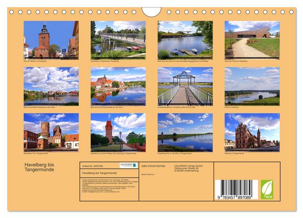 Produktbild: Havelberg bis Tangerm&uuml;nde (Wandkalender 2026 DIN A4 quer), CALVENDO Monatskalender