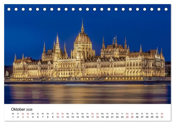 Produktbild: Lichter der Stadt (Tischkalender 2026 DIN A5 quer), CALVENDO Monatskalender