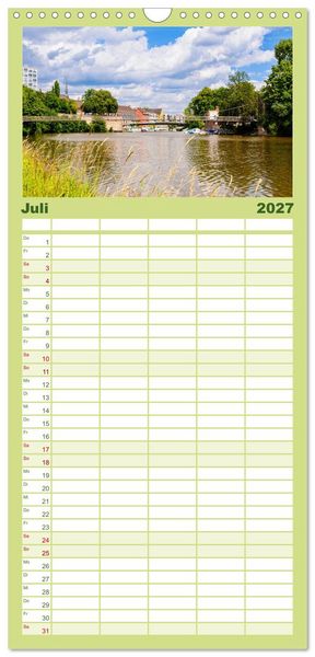 Produktbild: Familienplaner 2027 - Die Fulda mit 5 Spalten (Wandkalender, 21 x 45 cm) CALVENDO