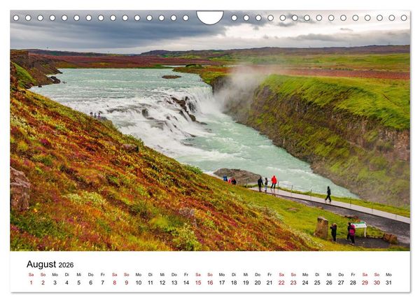 Produktbild: Island, Land aus Feuer und Eis: Sich st&auml;ndig neu formende Erde (Wandkalender 2026 DIN A4 quer), CALVENDO Monatskalender
