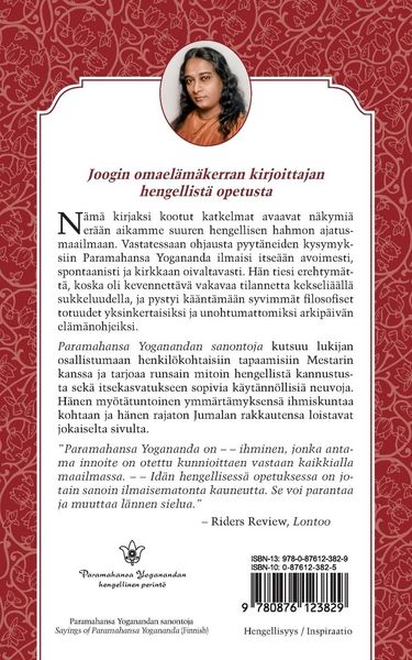 Produktbild: Paramahansa Yogananda sanontoja - Sayings of Paramahansa Yogananda (Finnish)