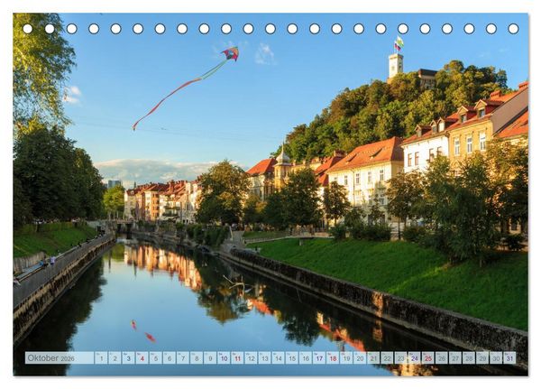 Produktbild: Ljubljana - Sloweniens wundersch&ouml;ne Hauptstadt (Tischkalender 2026 DIN A5 quer), CALVENDO Monatskalender