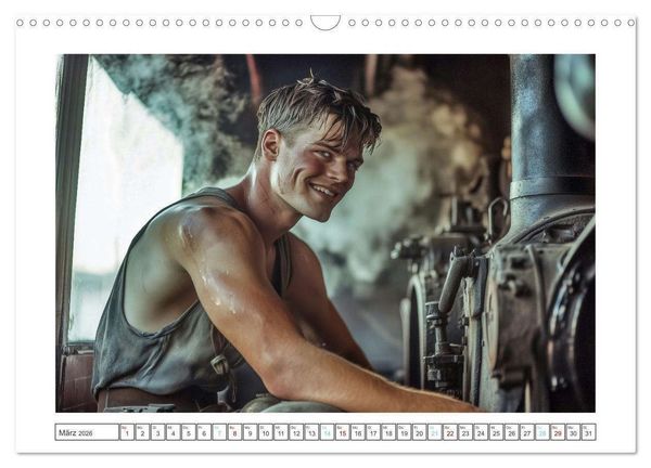 Produktbild: Mit Volldampf in dein Herz (Wandkalender 2026 DIN A3 quer), CALVENDO Monatskalender