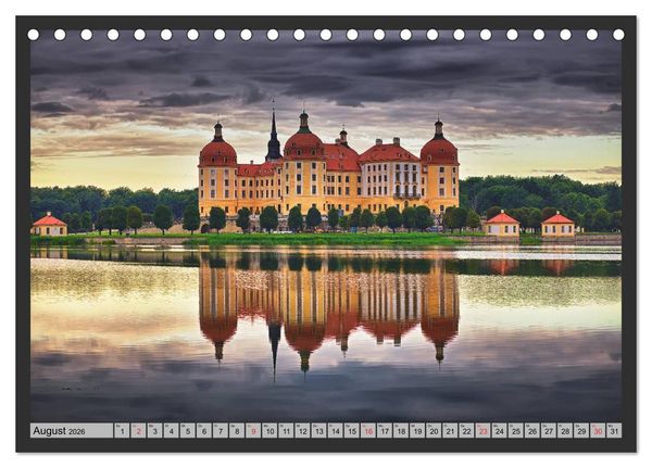 Produktbild: Burgen und Schl&ouml;sser um Dresden (Tischkalender 2026 DIN A5 quer), CALVENDO Monatskalender