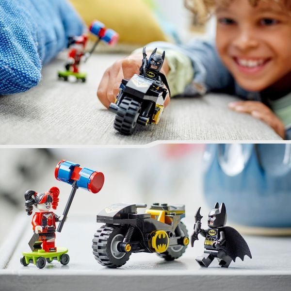 LEGO DC 76220 Batman vs. Harley Quinn, Superhelden Spielzeug ab 4 Jahren