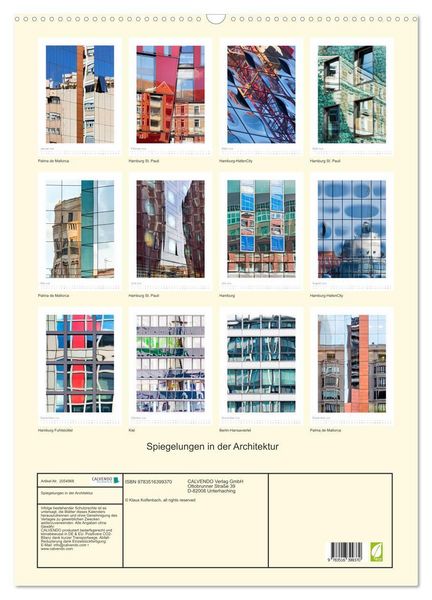 Produktbild: Spiegelungen in der Architektur (Wandkalender 2026 DIN A2 hoch), CALVENDO Monatskalender