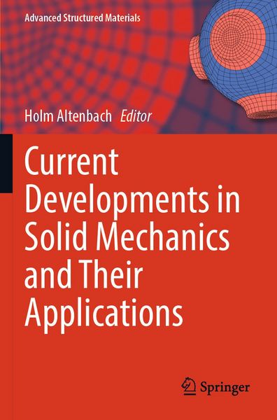 Produktbild: Current Developments in Solid Mechanics and Their Applications