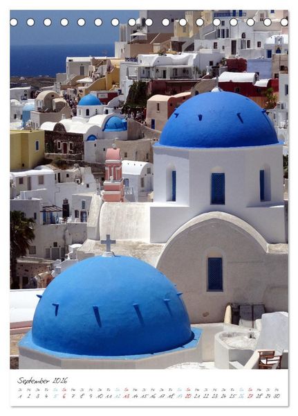 Produktbild: Santorini im Focus (Tischkalender 2026 DIN A5 hoch), CALVENDO Monatskalender