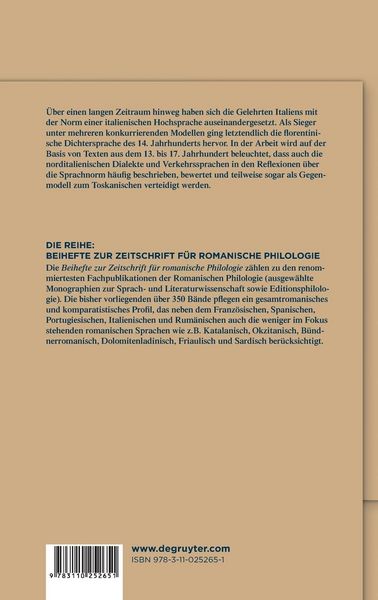 Produktbild: Die Rolle der norditalienischen Variet&auml;ten in der "Questione della lingua"