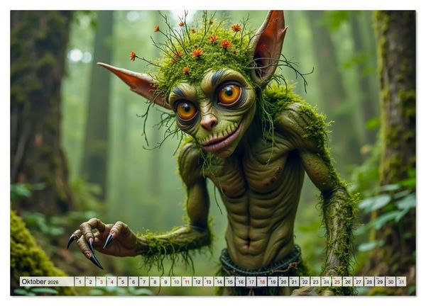 Produktbild: Trolle - Skandinaviens geheime Herrscher (Wandkalender 2026 DIN A4 quer), CALVENDO Monatskalender