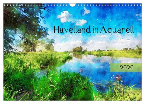 Produktbild: Havelland in Aquarell (Wandkalender 2026 DIN A3 quer), CALVENDO Monatskalender